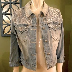 Embellished Miss Me denim jacket size large